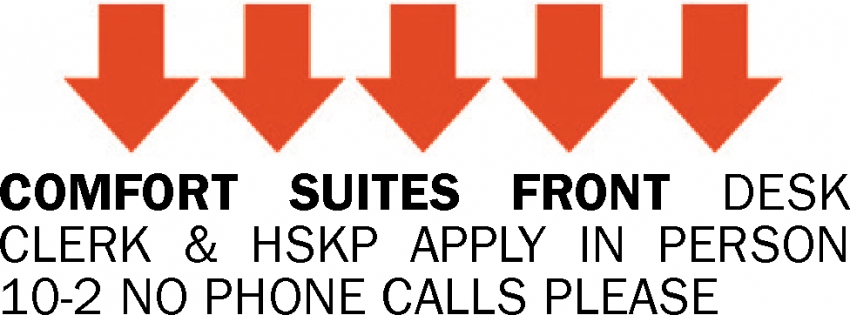 Desk Clerk Houskeeper Needed Comfort Suites desk-clerk-houskeeper-needed-comfort-suites